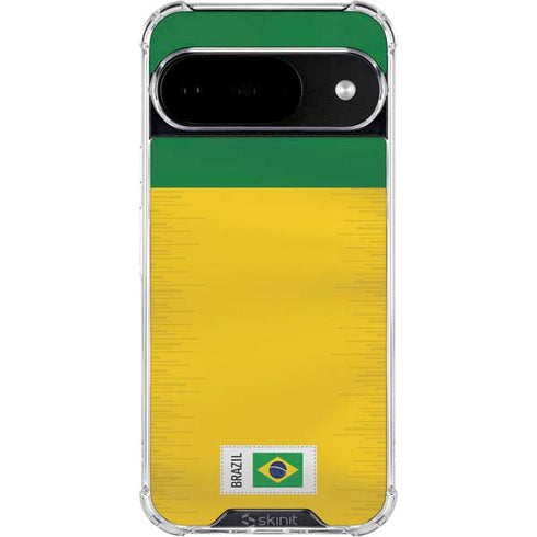 Brazil Soccer Flag Google Pixel 10 Clear Case